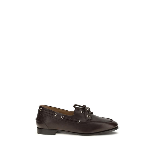 Bally Brown Calf Leather Bos Taurus Slip-On Loafers Curated Luxury Accessories by Orvyn