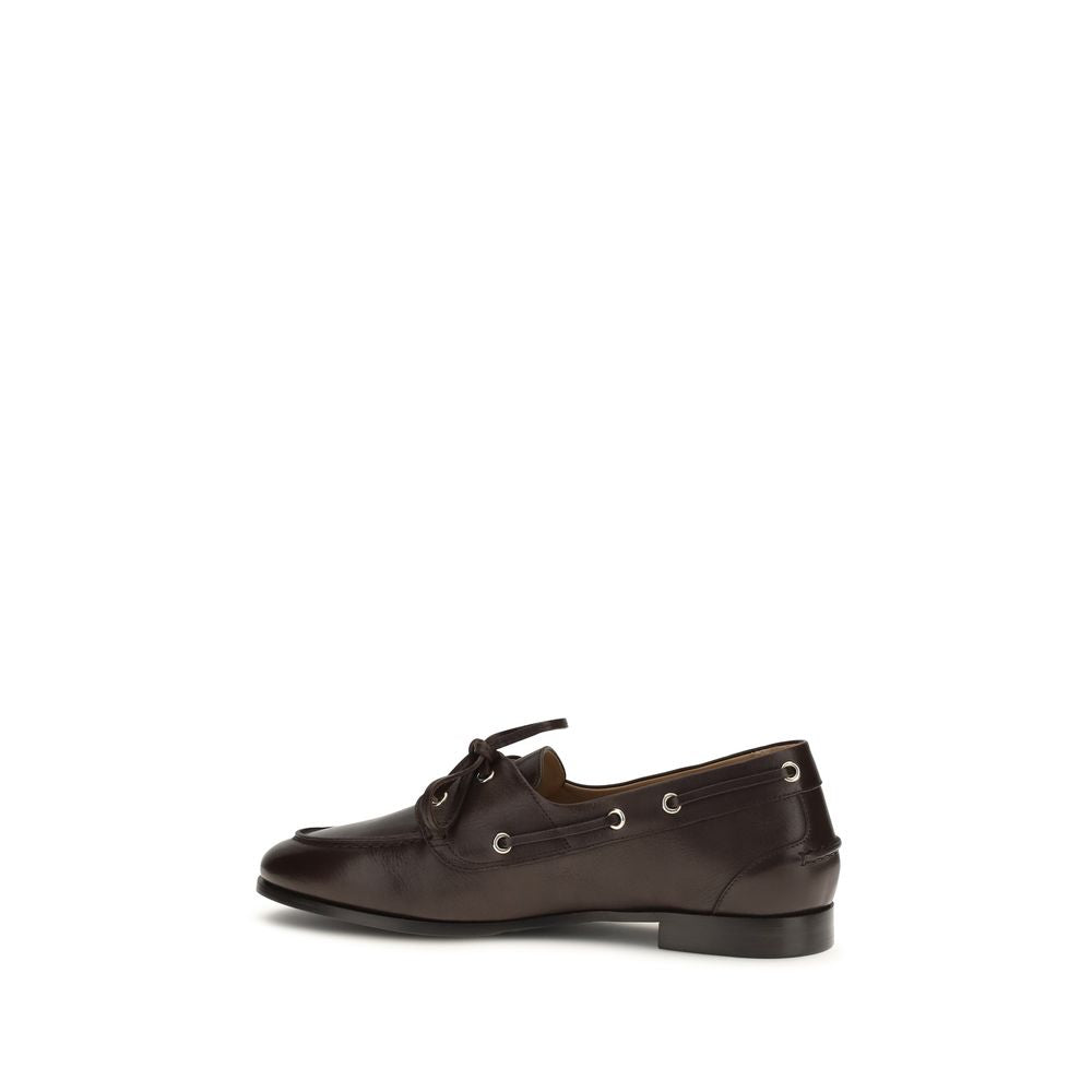 Bally Brown Calf Leather Bos Taurus Slip-On Loafers Curated Luxury Accessories by Orvyn