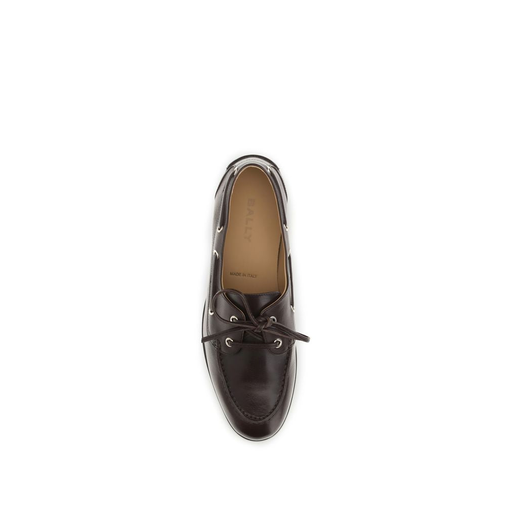 Bally Brown Calf Leather Bos Taurus Slip-On Loafers Curated Luxury Accessories by Orvyn