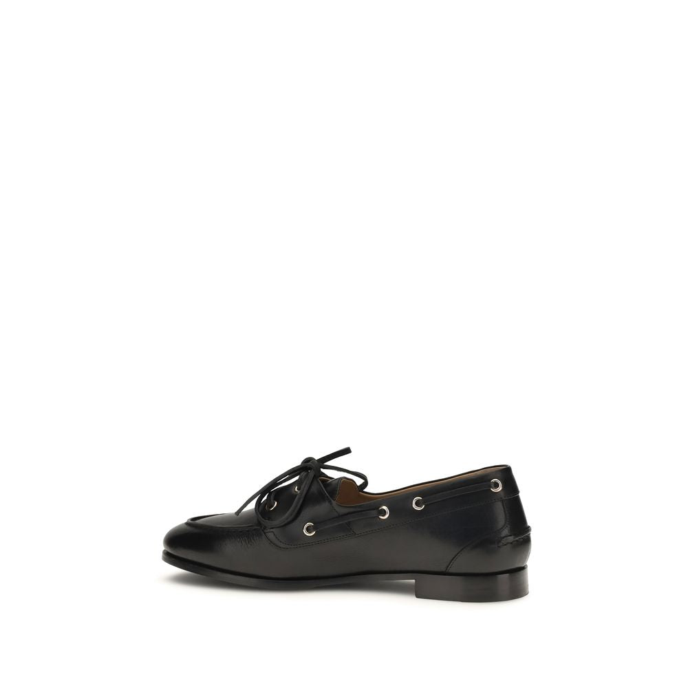 Bally Black Calf Leather Bos Taurus Slip-On Loafers Curated Luxury Accessories by Orvyn