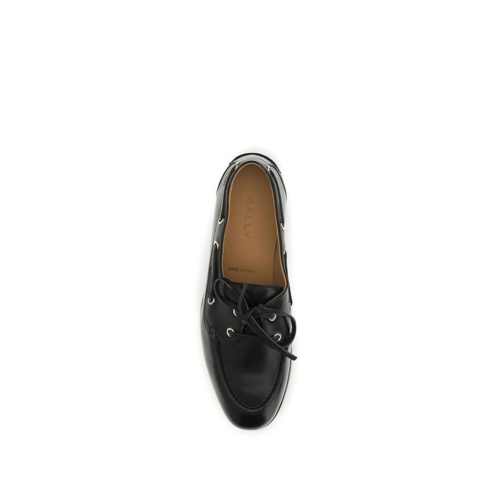 Bally Black Calf Leather Bos Taurus Slip-On Loafers Curated Luxury Accessories by Orvyn