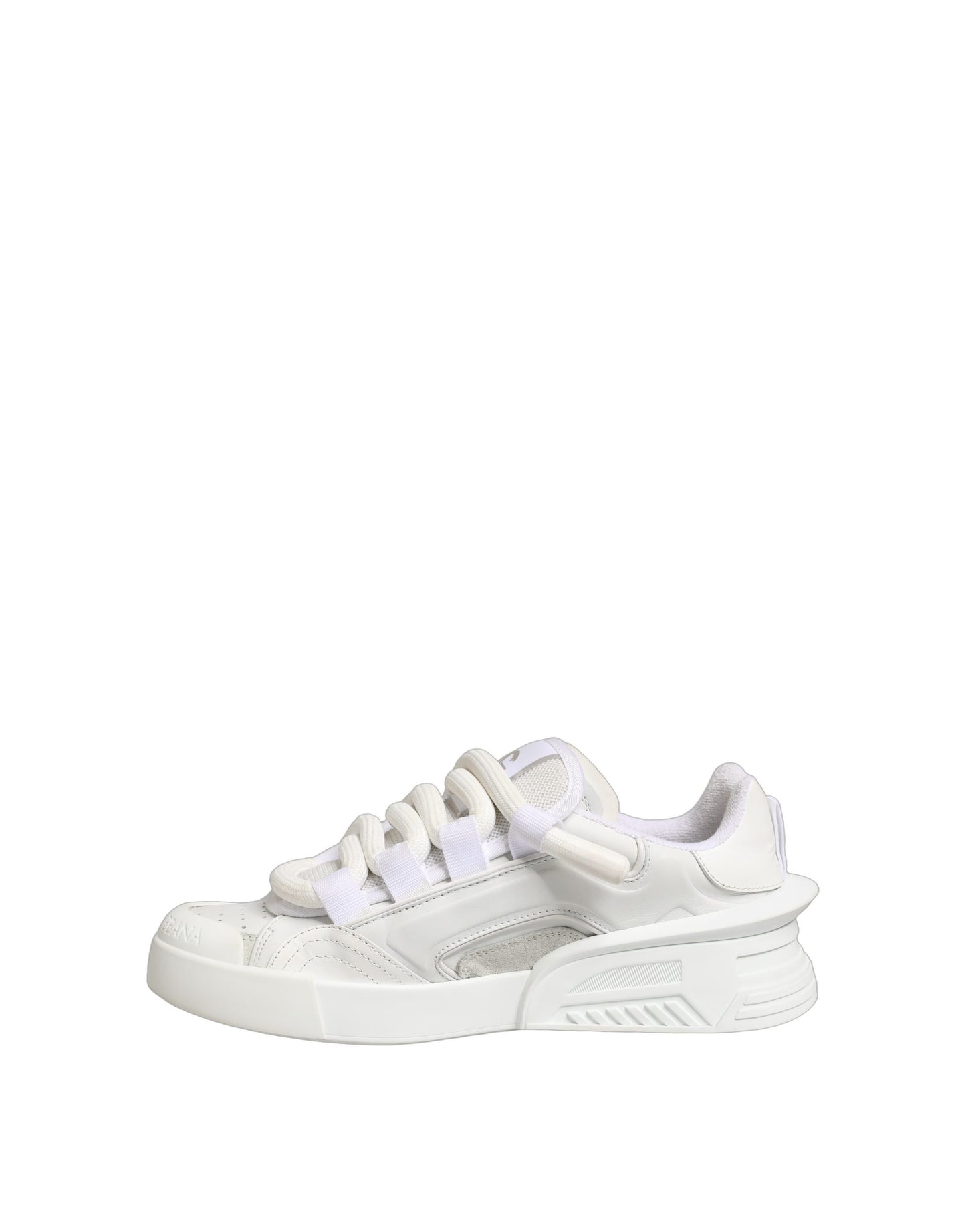 Dolce & Gabbana White Calfskin Leather Low Top Sneakers Shoes Curated Luxury Accessories by Orvyn