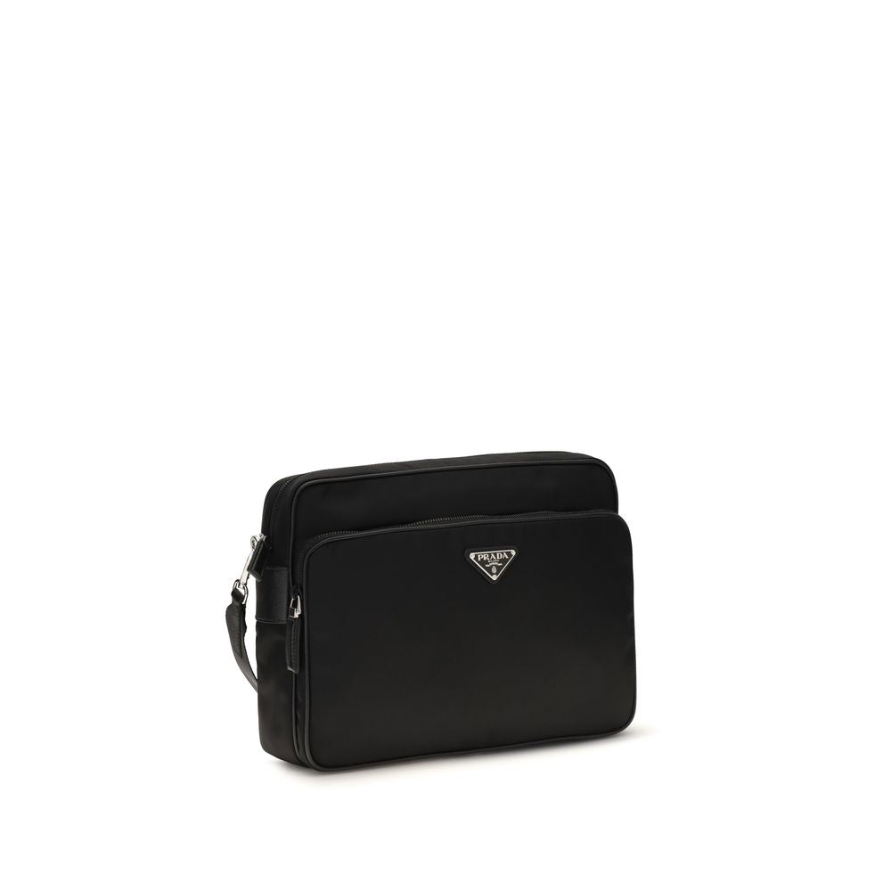Prada Black Recycled Polyamide Shoulder Bag Curated Luxury Accessories by Orvyn