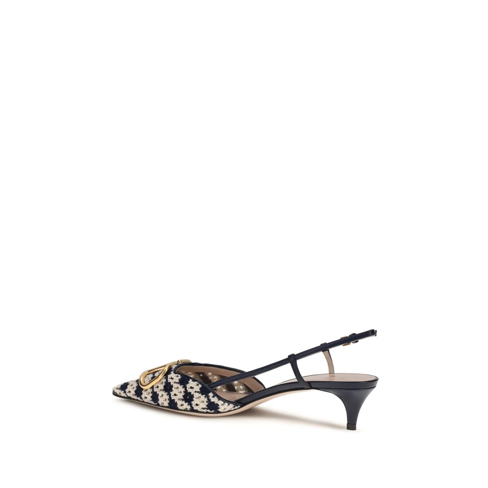 Valentino Garavani Multicolor Goatskin Mid Heel Pumps Curated Luxury Accessories by Orvyn