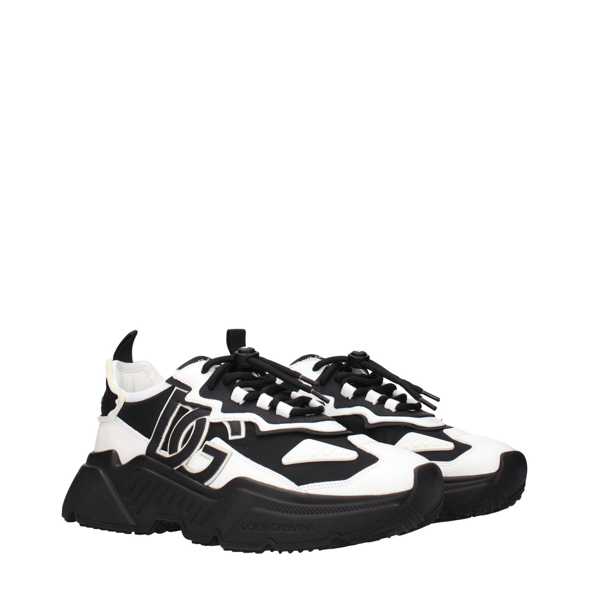 Dolce & Gabbana White Leather Chunky Sneakers Curated Luxury Accessories by Orvyn