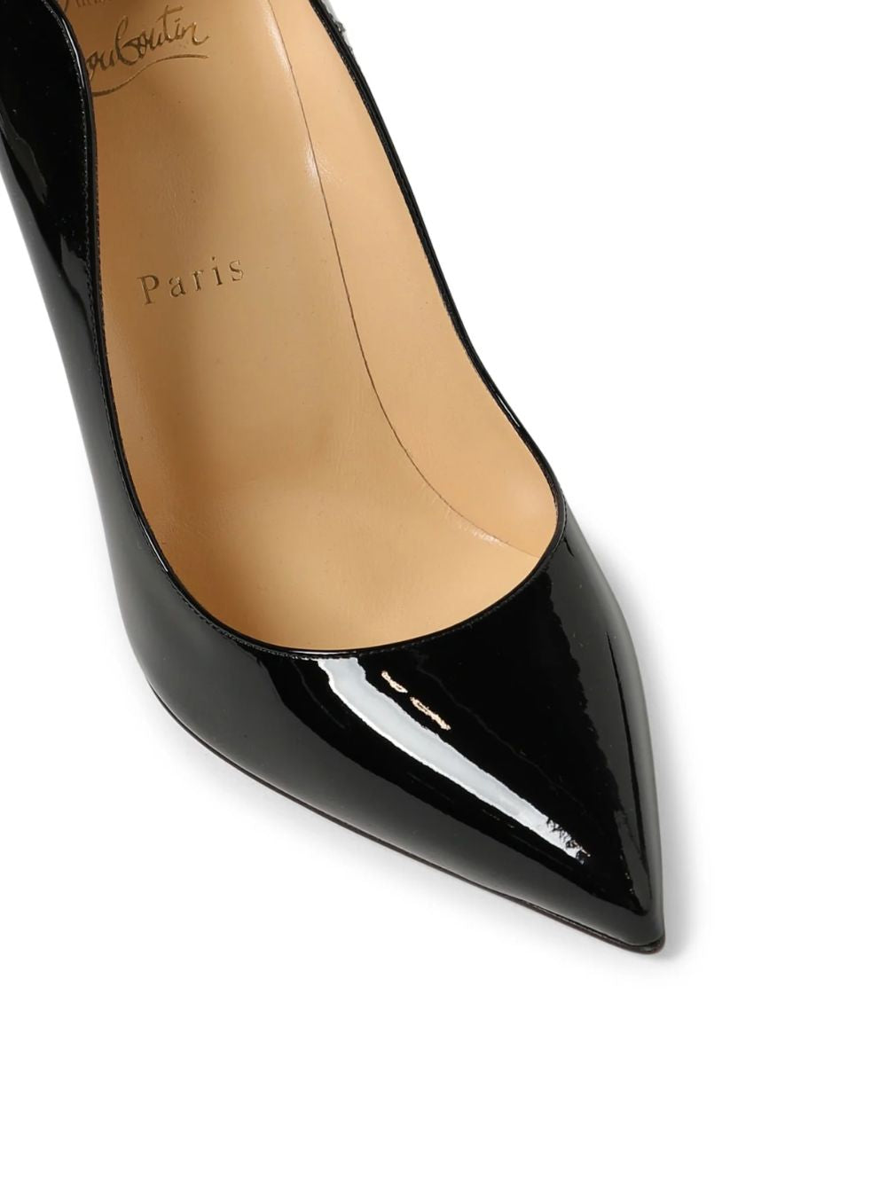 Christian Louboutin Black Patent Leather Hot Chick Pumps 100 Curated Luxury Accessories by Orvyn