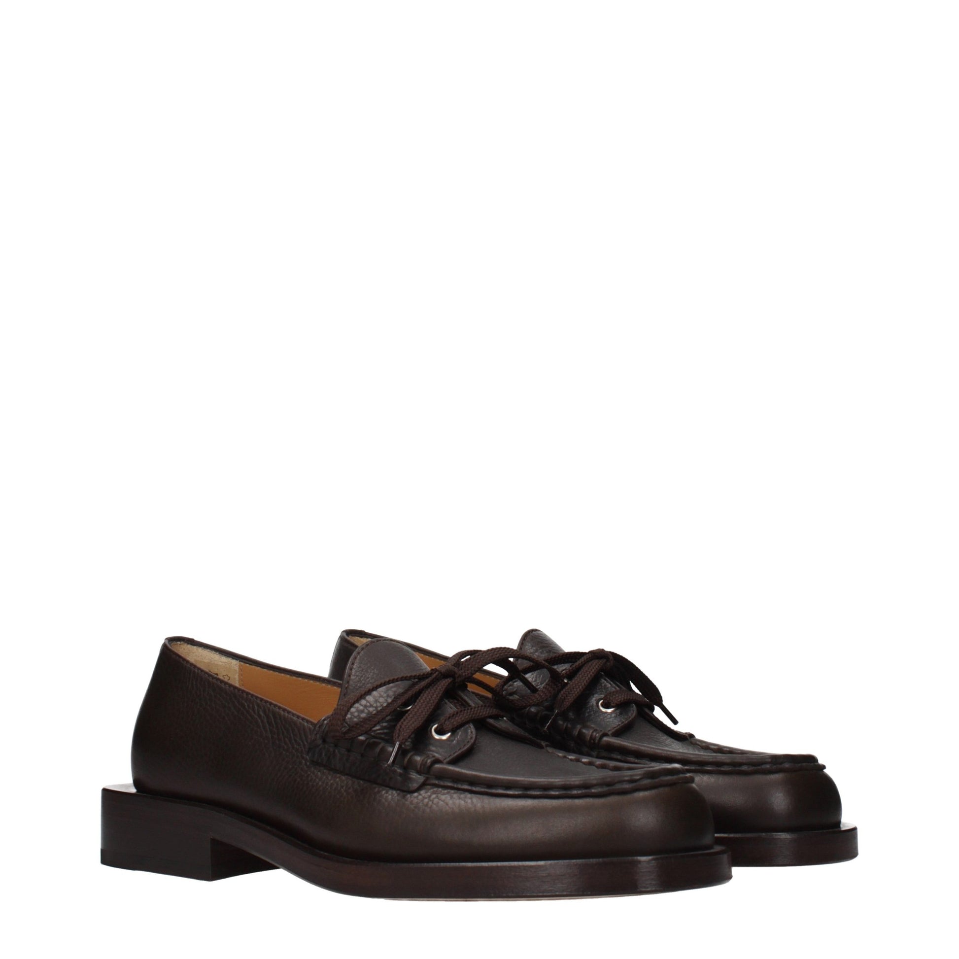 Jacquemus Brown Leather Slip-On Loafers Curated Luxury Accessories by Orvyn