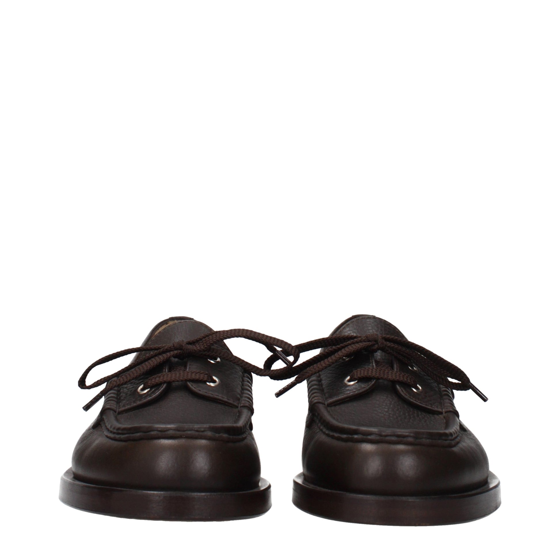Jacquemus Brown Leather Slip-On Loafers Curated Luxury Accessories by Orvyn