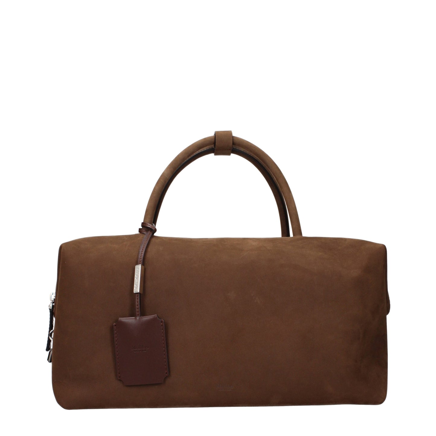 Max Mara Holdall Brown Suede Handbag curated by orvyn luxury accessories