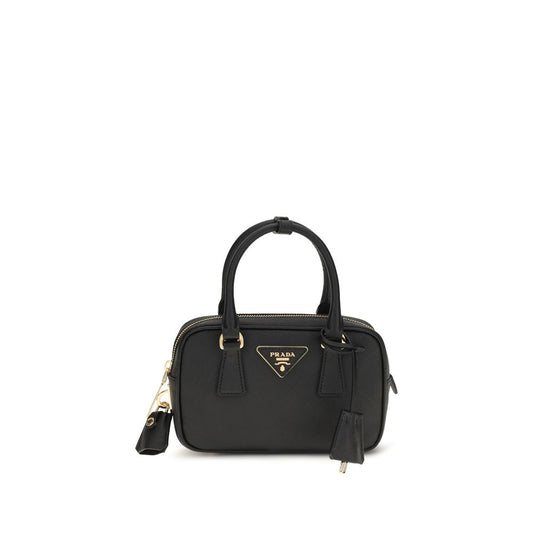 discover authentic Prada Black Calf Leather Bos Taurus Handbag curated by Orvyn luxury accessories