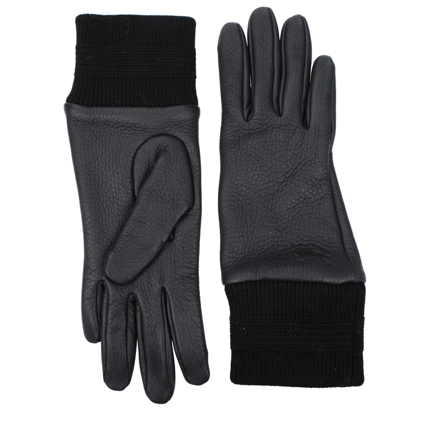 Burberry Black Leather Gloves Curated Luxury Accessories by Orvyn