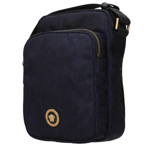 Versace Blue Fabric Crossbody Bag Curated Luxury Accessories by Orvyn