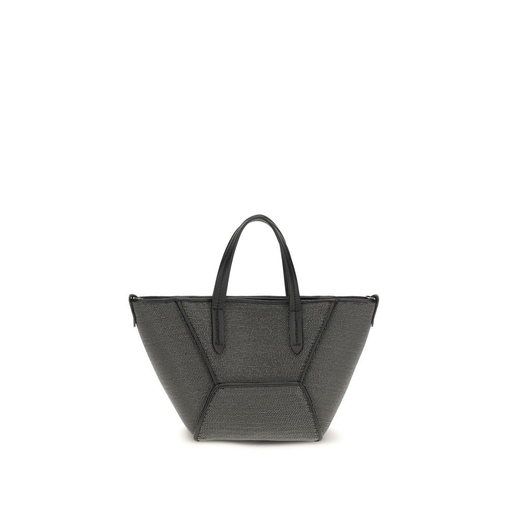 Brunello Cucinelli Black Calf Leather Bos Taurus Shoulder Bag Curated Luxury Accessories by Orvyn