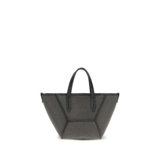 Brunello Cucinelli Black Calf Leather Bos Taurus Shoulder Bag Curated Luxury Accessories by Orvyn