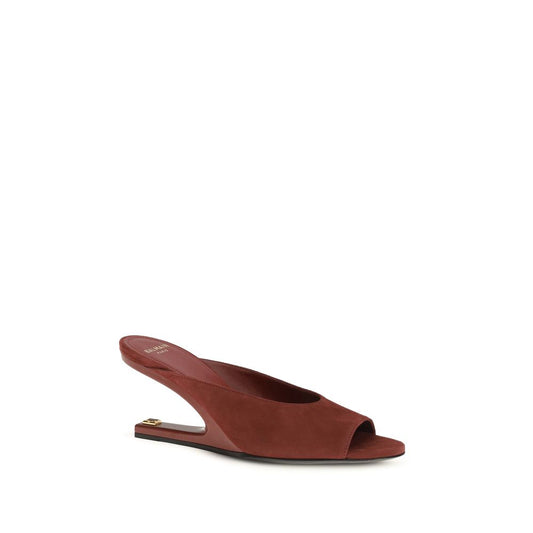 Balmain Bordeaux 'Slip-On' Mules