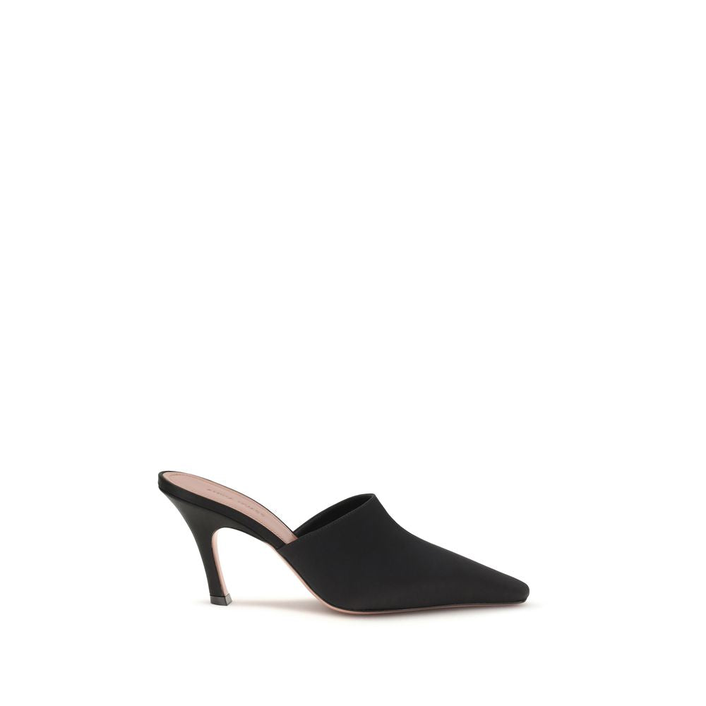 Amina Muaddi Black Silk Sandals Curated Luxury Accessories by Orvyn