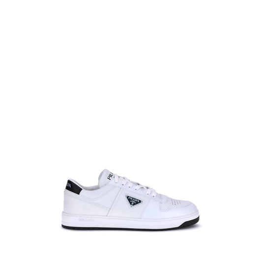Prada White Calf Leather Bos Taurus Low Top Sneakers Curated Luxury Accessories by Orvyn