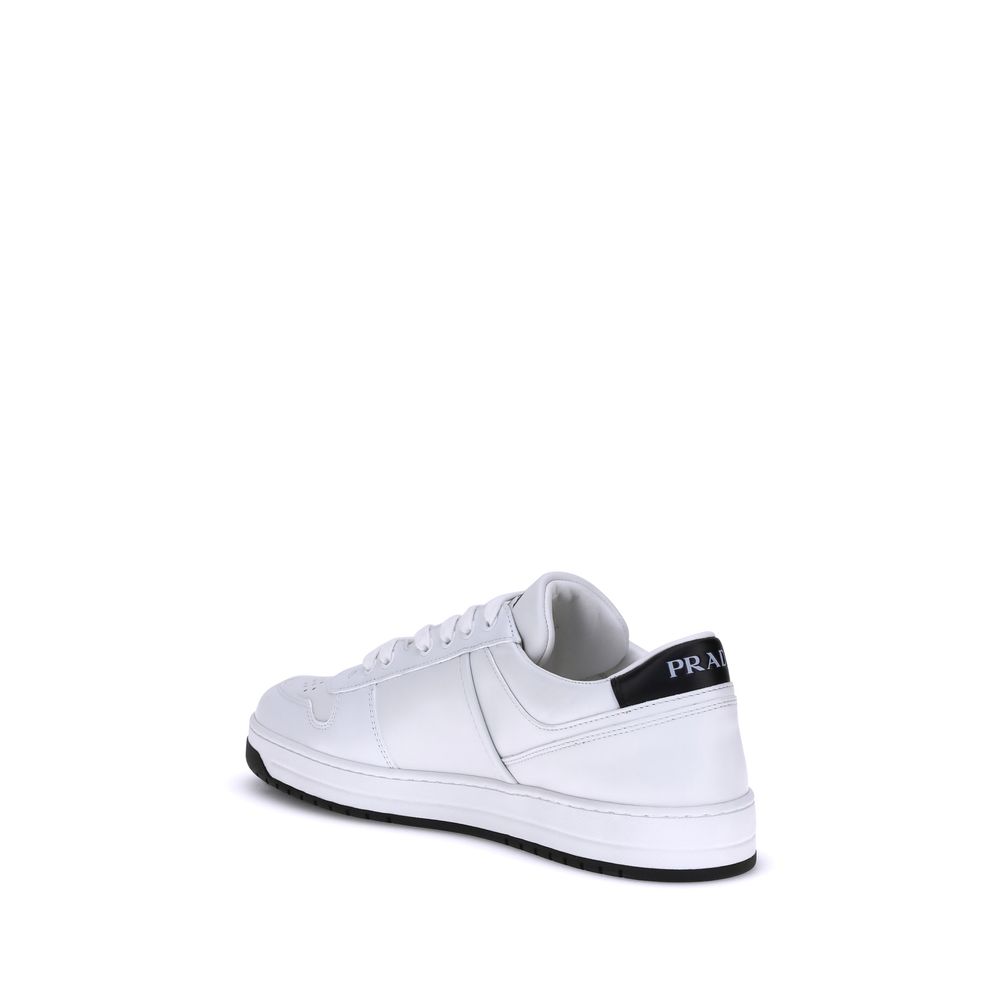 Prada White Calf Leather Bos Taurus Low Top Sneakers Curated Luxury Accessories by Orvyn