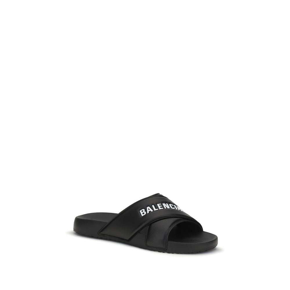 Balenciaga Black Rubber Sandals Curated Luxury Accessories by Orvyn