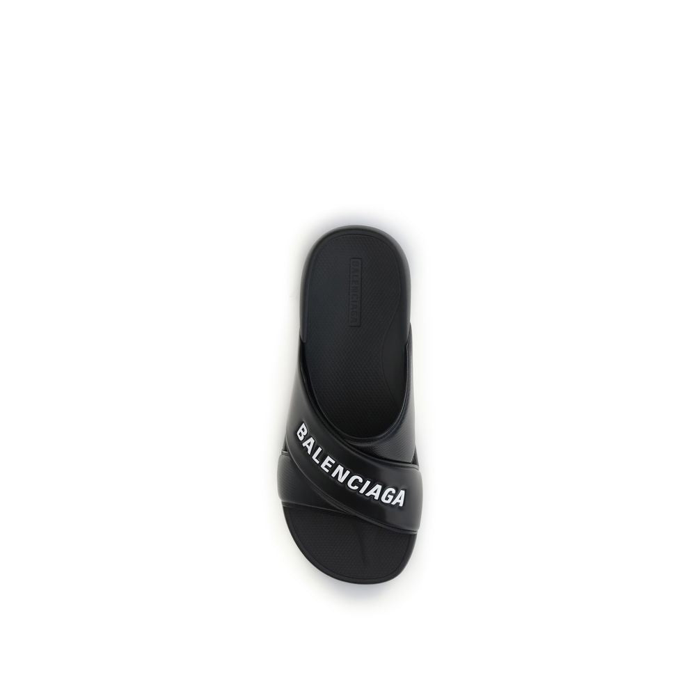 Balenciaga Black Rubber Sandals Curated Luxury Accessories by Orvyn