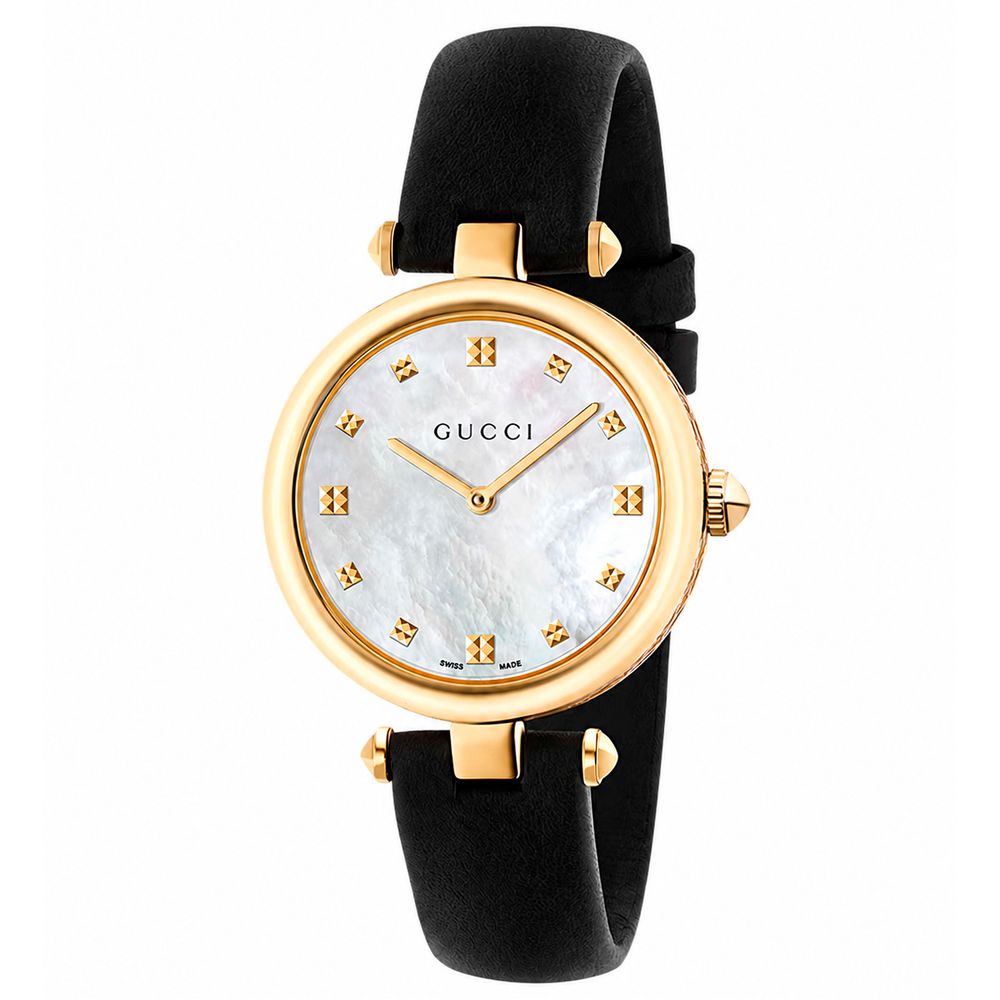 Gucci Black Leather Dress Watch Curated Luxury Accessories by Orvyn