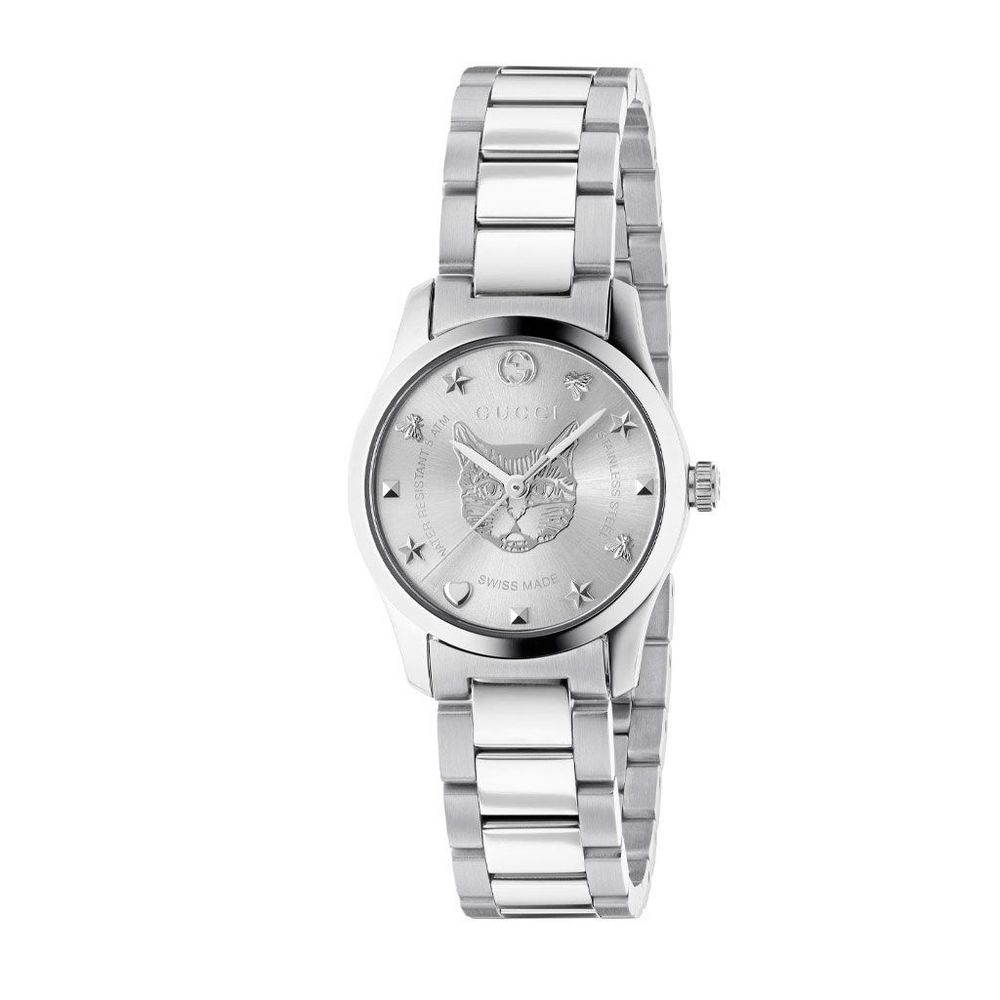 Gucci Gray Stainless Steel Dress Watch Curated Luxury Accessories by Orvyn