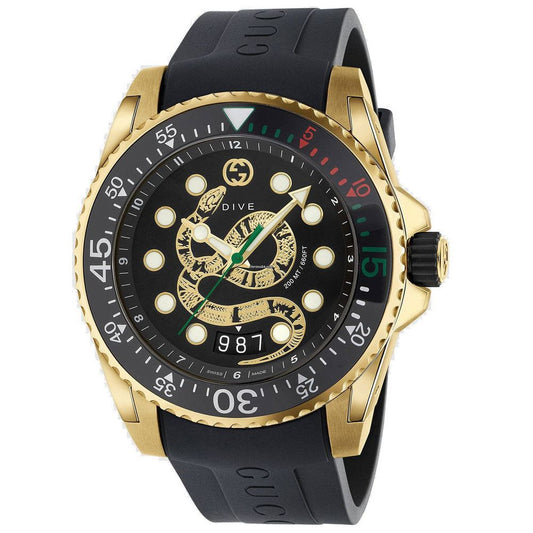 Gucci Black Rubber Sport Watch Curated Luxury Accessories by Orvyn