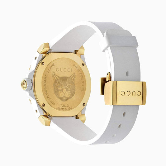 Gucci White Rubber Sport Watch Curated Luxury Accessories by Orvyn