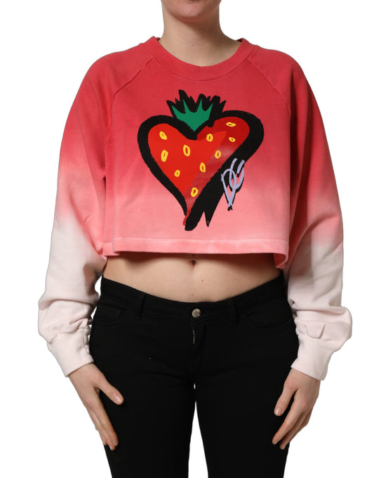 Dolce & Gabbana Multicolor StrawberryPrint Sweatshirt Sweater Curated Luxury Accessories by Orvyn