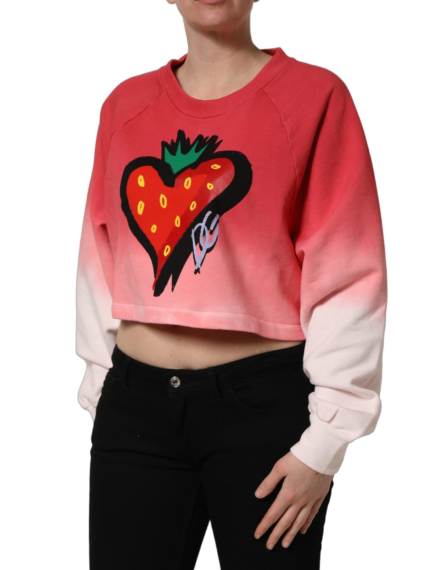 Dolce & Gabbana Multicolor StrawberryPrint Sweatshirt Sweater Curated Luxury Accessories by Orvyn