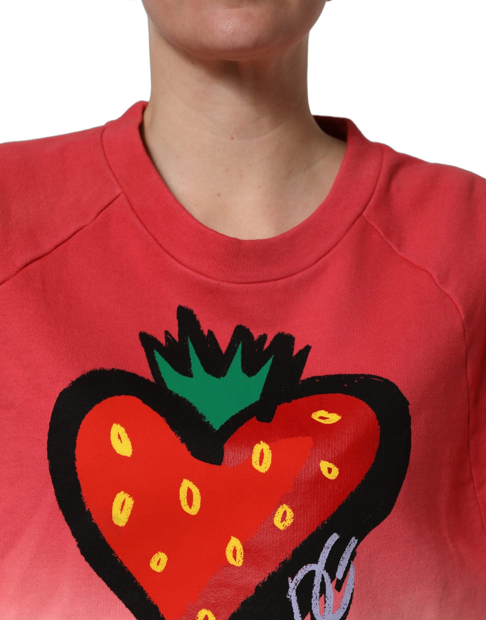 Dolce & Gabbana Multicolor StrawberryPrint Sweatshirt Sweater Curated Luxury Accessories by Orvyn