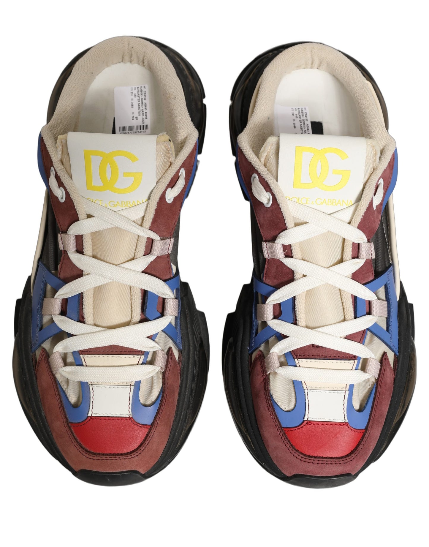 Dolce & Gabbana Multicolor Panelled Airmaster Sneakers Shoes Curated Luxury Accessories by Orvyn