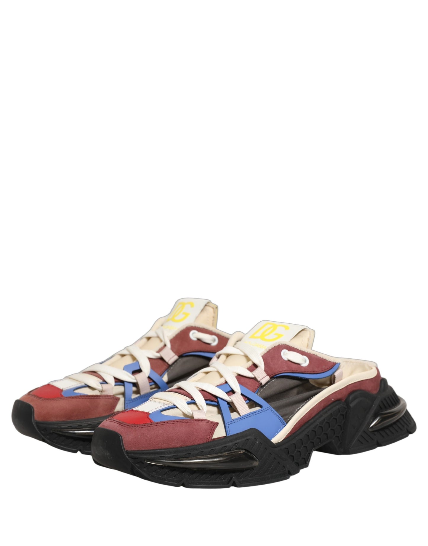 Dolce & Gabbana Multicolor Panelled Airmaster Sneakers Shoes Curated Luxury Accessories by Orvyn