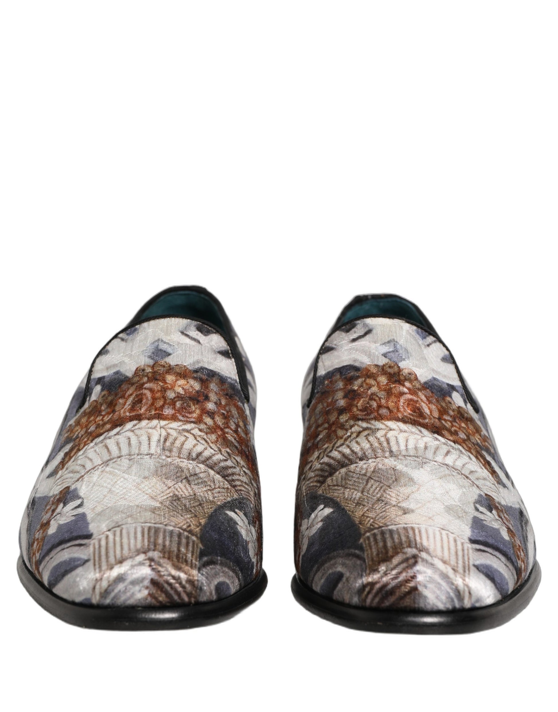 Dolce & Gabbana Multicolor Floral Tapestry Embroidery Loafer Shoes Curated Luxury Accessories by Orvyn