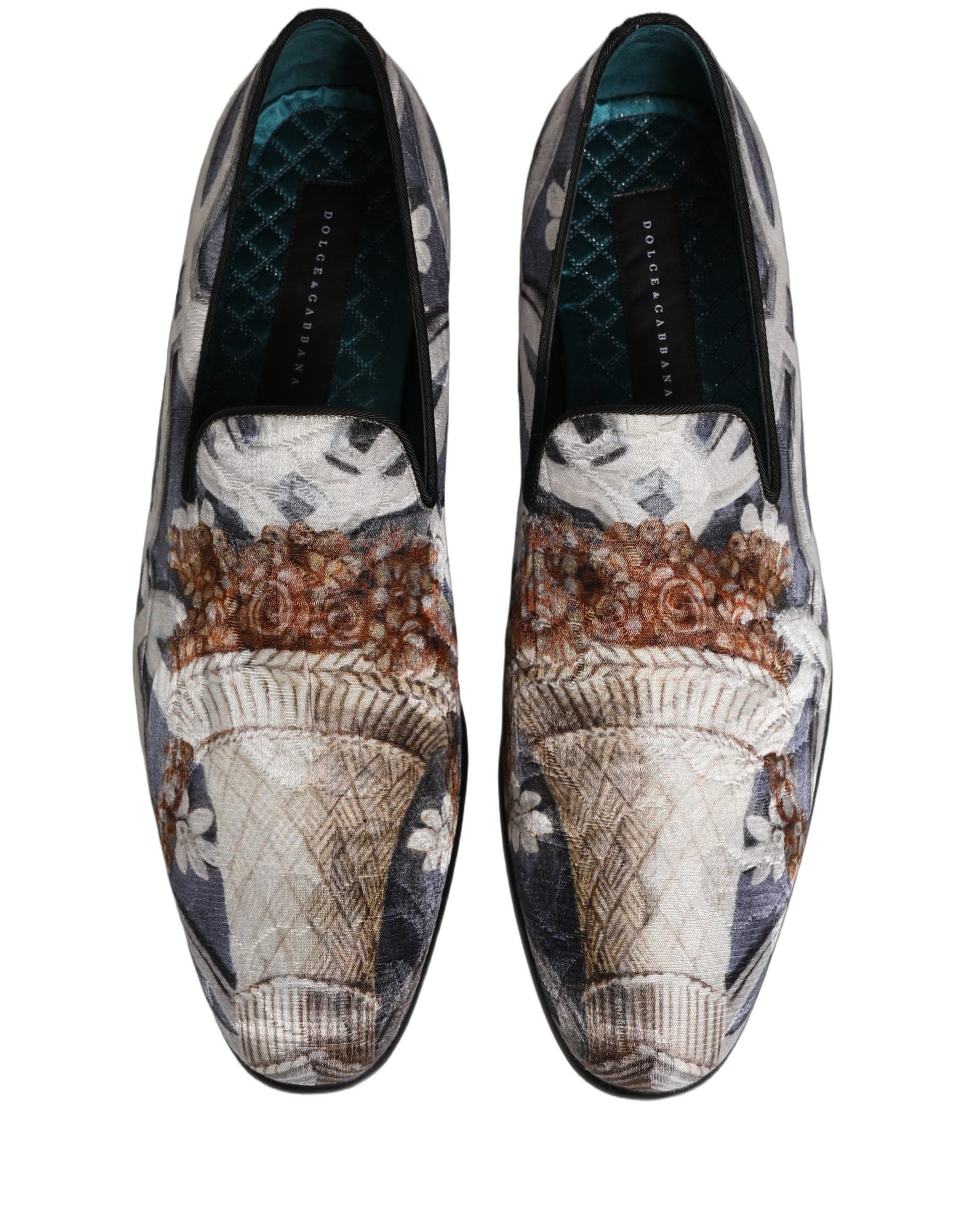 Dolce & Gabbana Multicolor Floral Tapestry Embroidery Loafer Shoes Curated Luxury Accessories by Orvyn