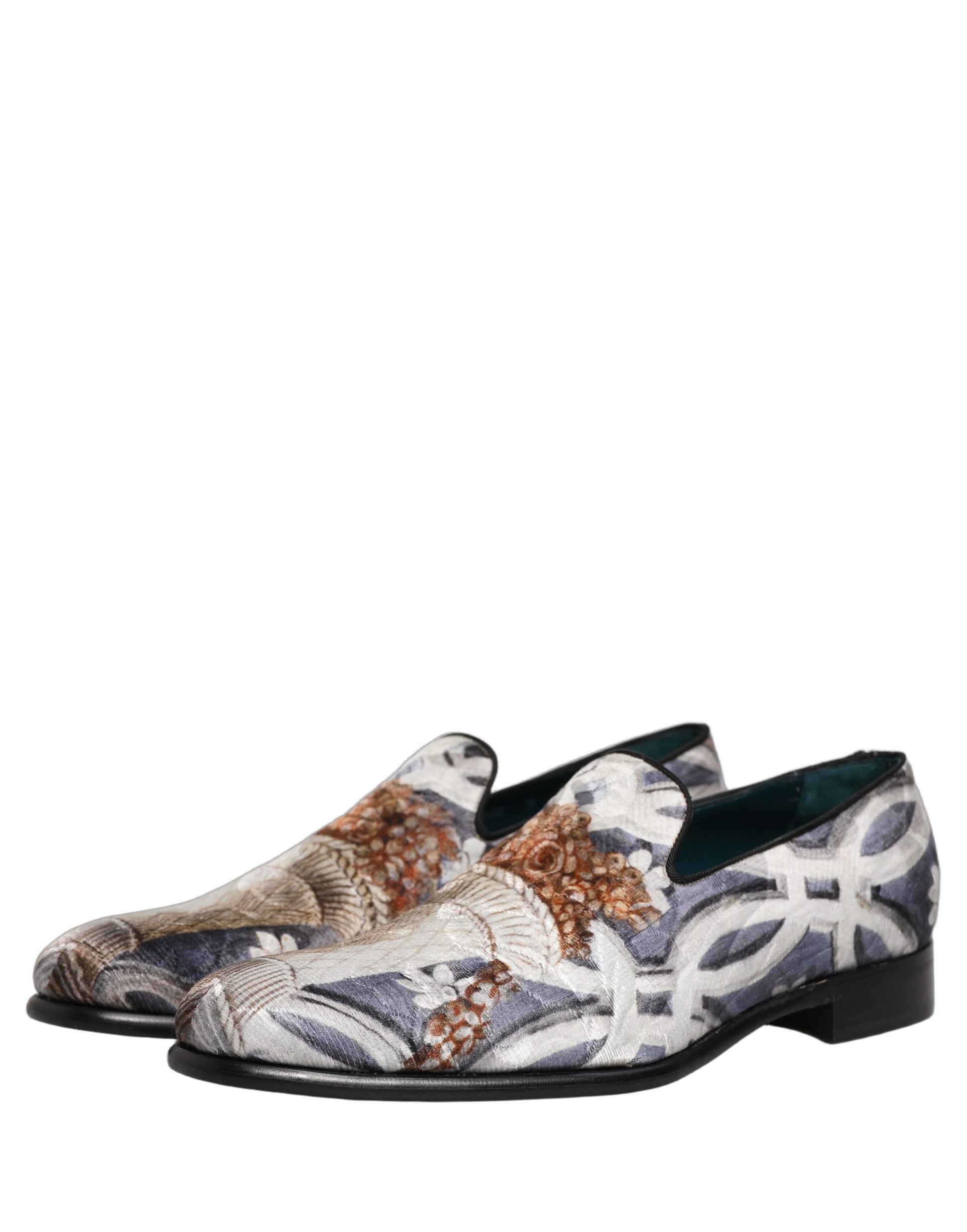Dolce & Gabbana Multicolor Floral Tapestry Embroidery Loafer Shoes Curated Luxury Accessories by Orvyn