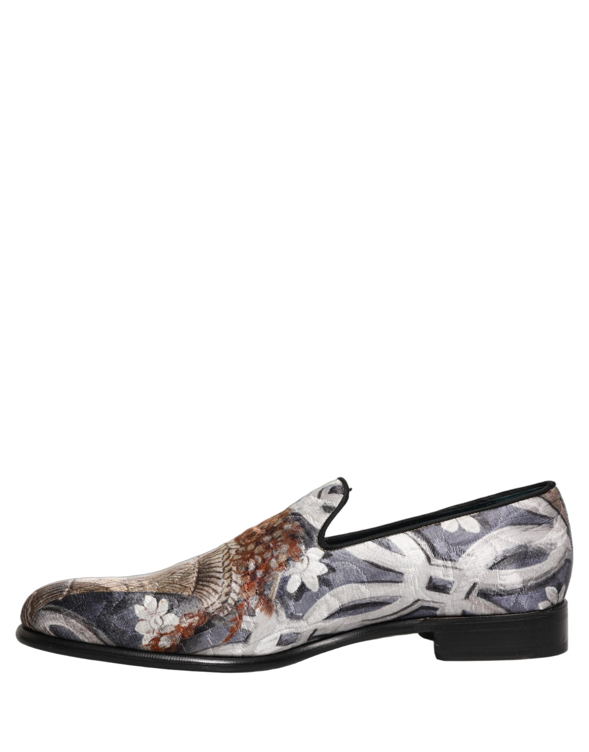 Dolce & Gabbana Multicolor Floral Tapestry Embroidery Loafer Shoes Curated Luxury Accessories by Orvyn