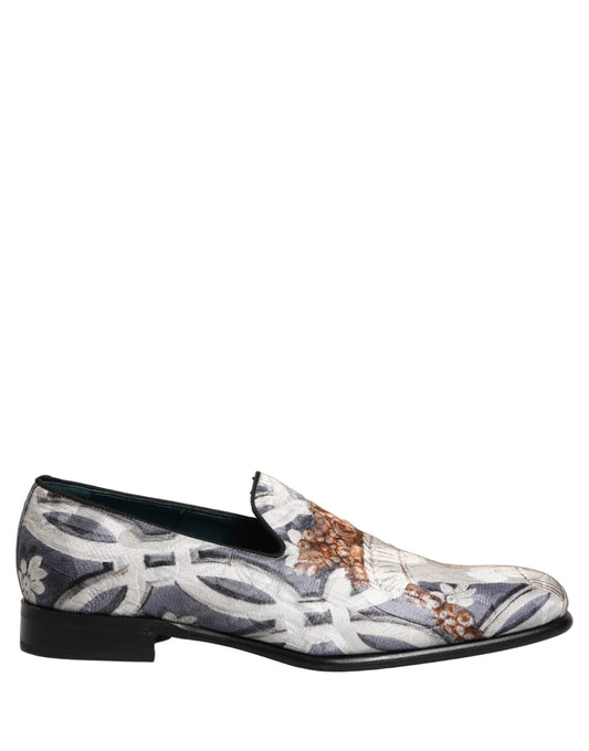 Dolce & Gabbana Multicolor Floral Tapestry Embroidery Loafer Shoes Curated Luxury Accessories by Orvyn