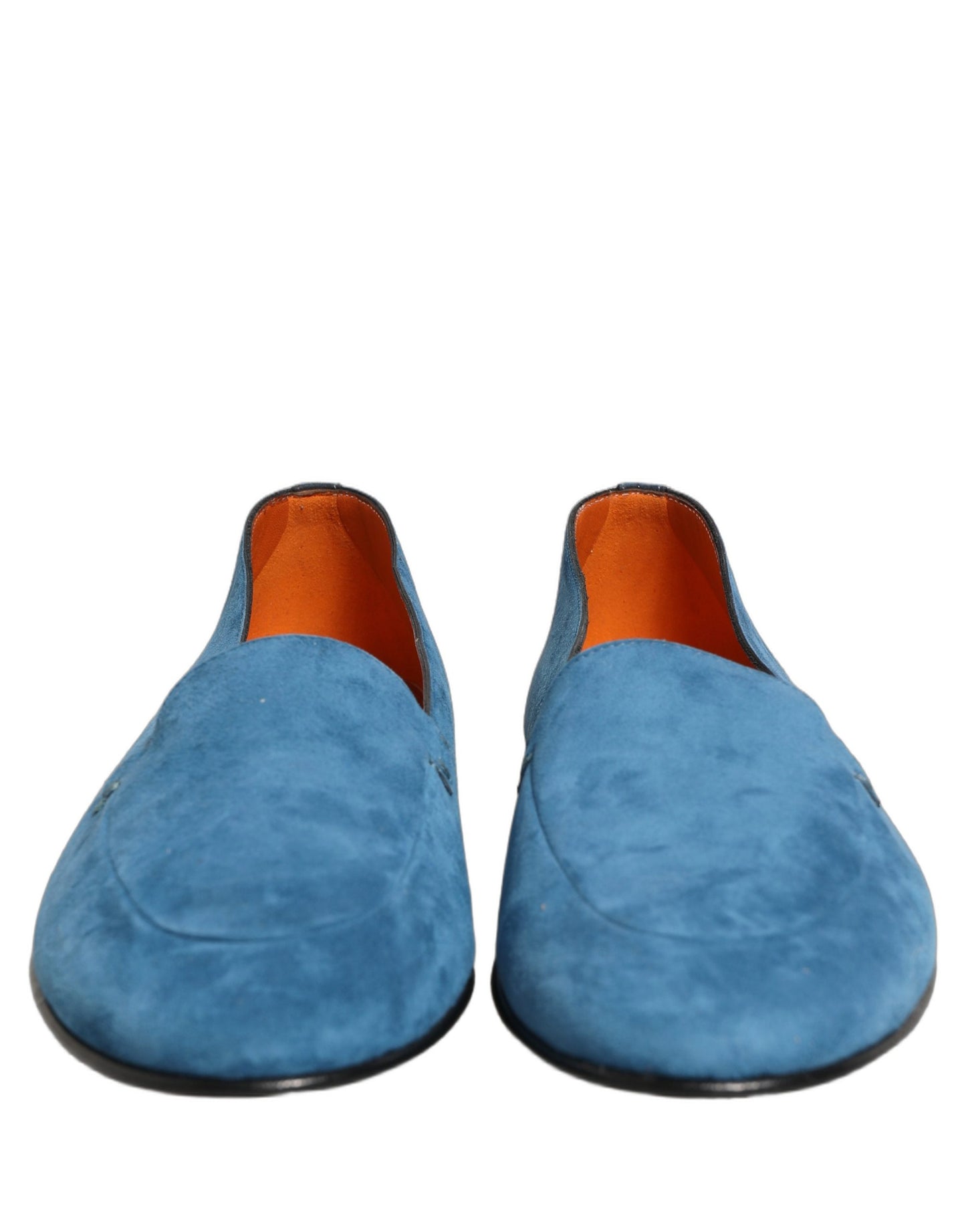 Dolce & Gabbana Blue Velvet Slip On Men Flats Loafers Shoes Curated Luxury Accessories by Orvyn