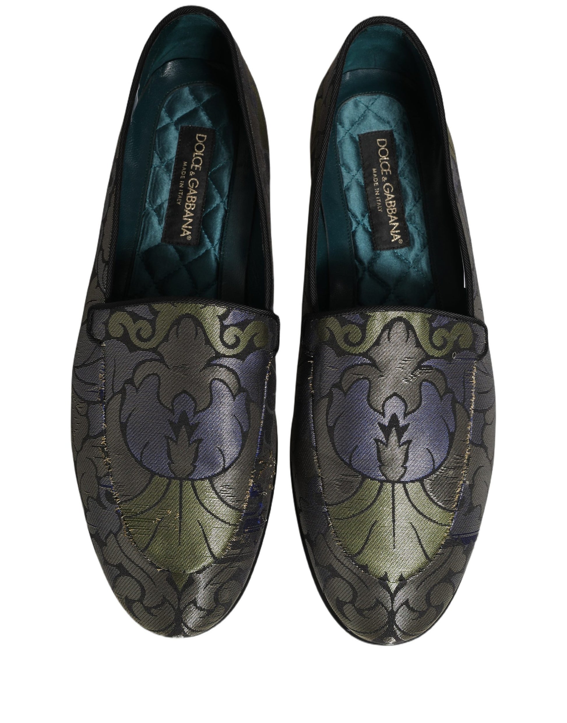 Dolce & Gabbana Multicolor Floral Jacquard Men Loafers Shoes Curated Luxury Accessories by Orvyn