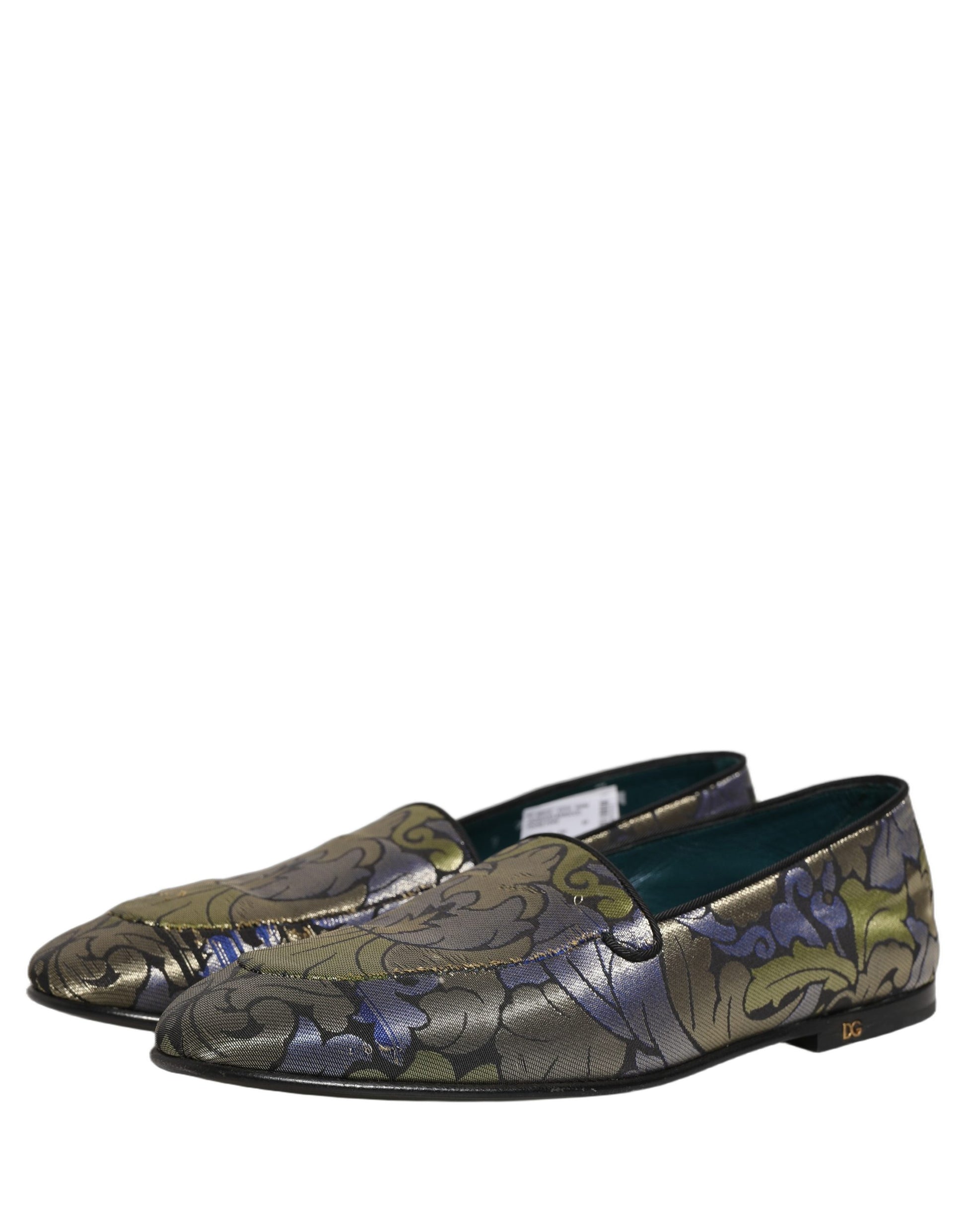 Dolce & Gabbana Multicolor Floral Jacquard Men Loafers Shoes Curated Luxury Accessories by Orvyn