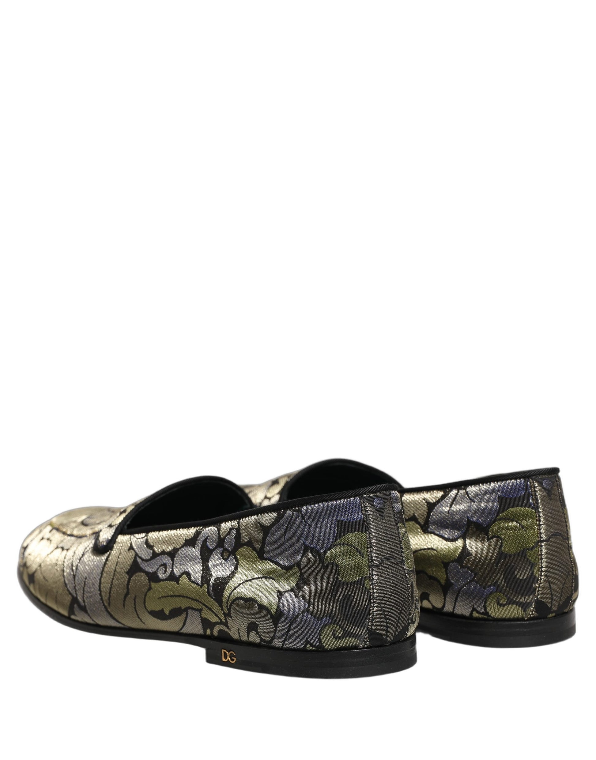 Dolce & Gabbana Multicolor Floral Jacquard Men Loafers Shoes Curated Luxury Accessories by Orvyn