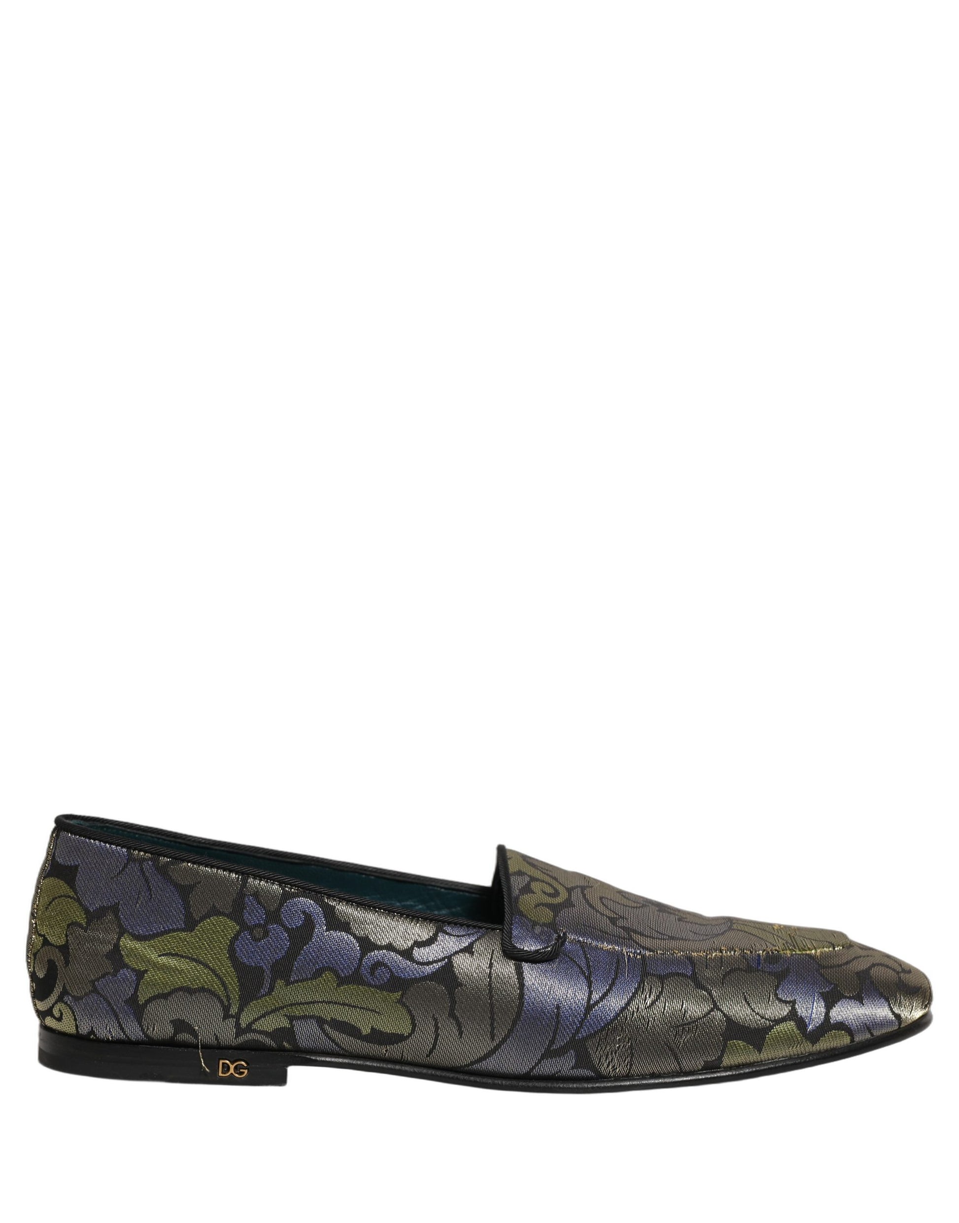 Dolce & Gabbana Multicolor Floral Jacquard Men Loafers Shoes Curated Luxury Accessories by Orvyn