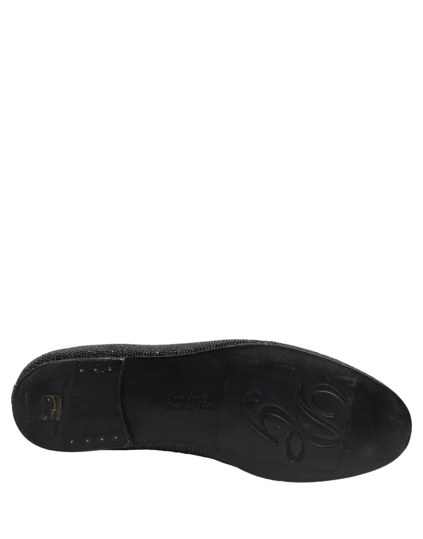 Dolce & Gabbana Black Crystal Embellished Men Loafers Shoes Curated Luxury Accessories by Orvyn