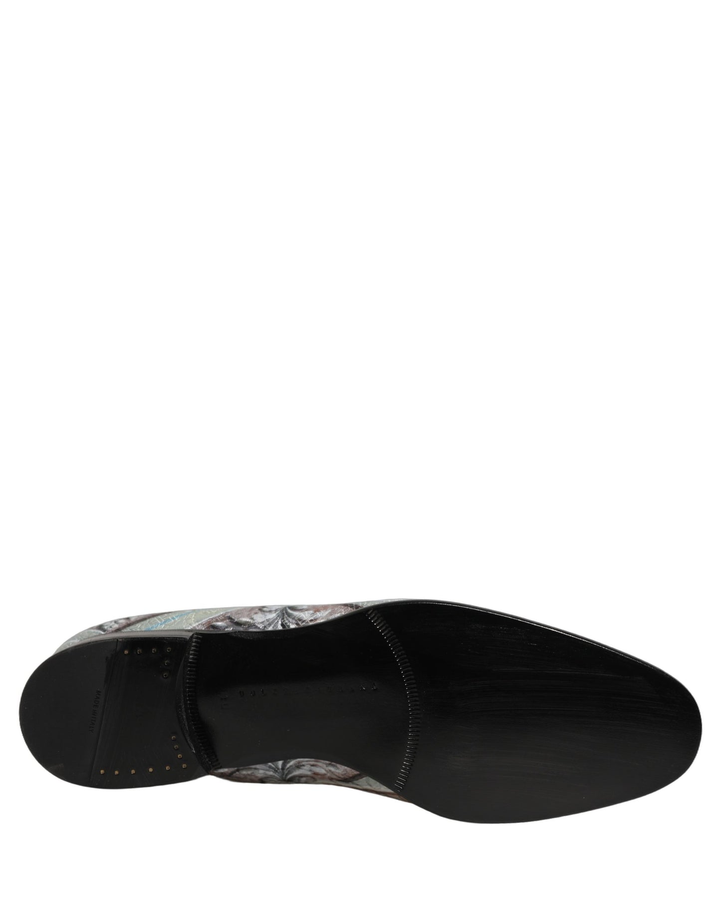 Dolce & Gabbana Multicolor Velvet Baroque Dress Loafers Shoes Curated Luxury Accessories by Orvyn