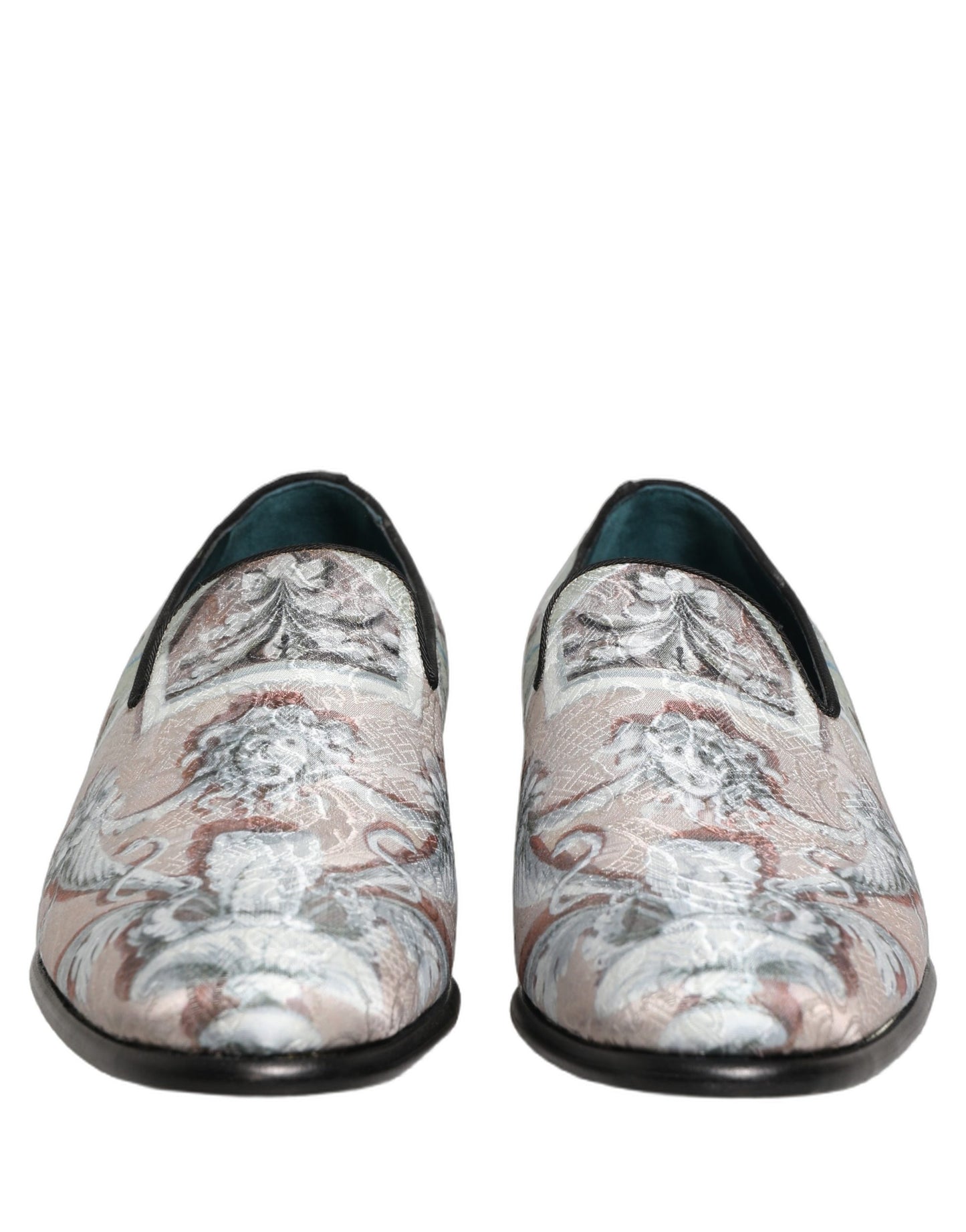 Dolce & Gabbana Multicolor Velvet Baroque Dress Loafers Shoes Curated Luxury Accessories by Orvyn