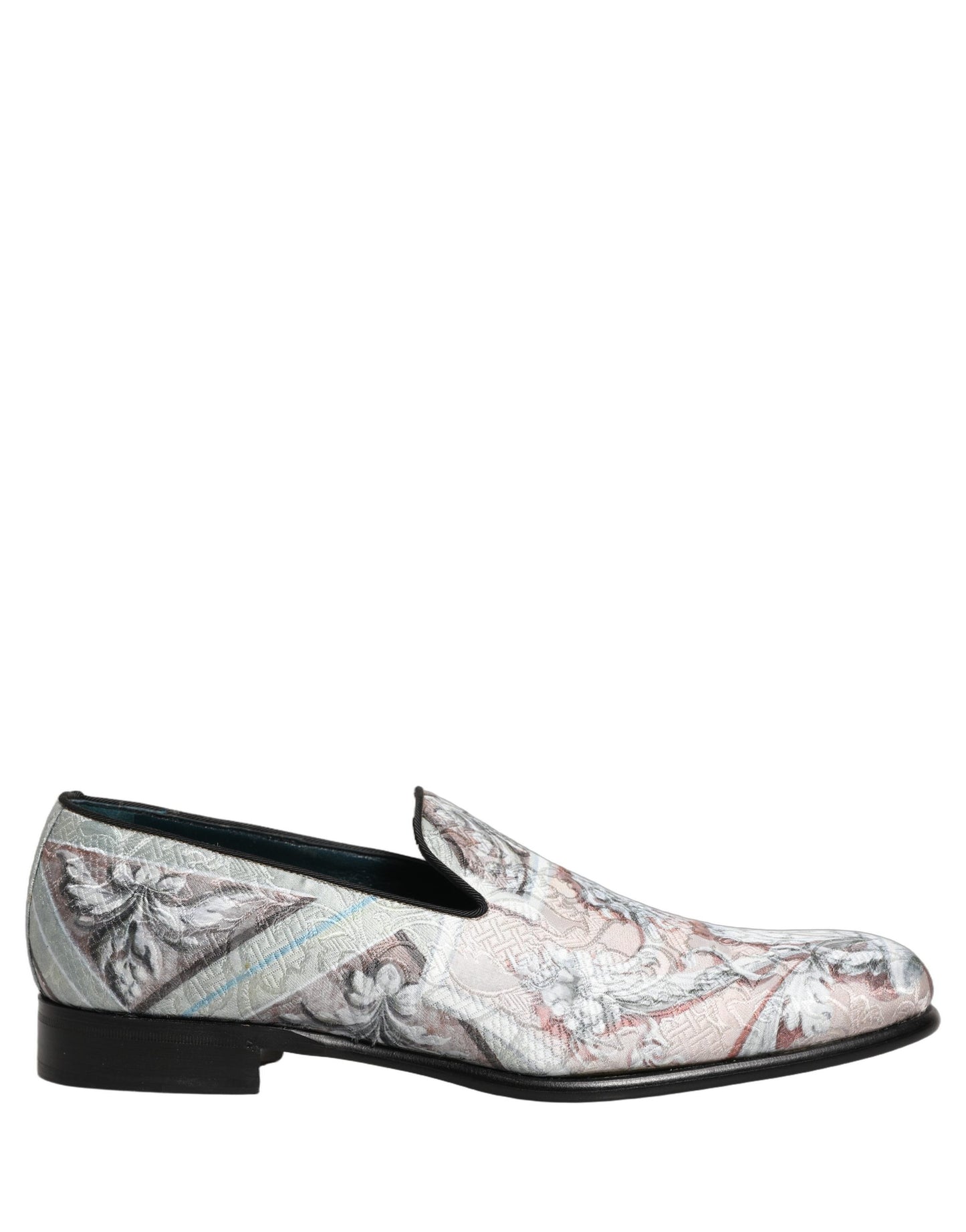 Dolce & Gabbana Multicolor Velvet Baroque Dress Loafers Shoes Curated Luxury Accessories by Orvyn