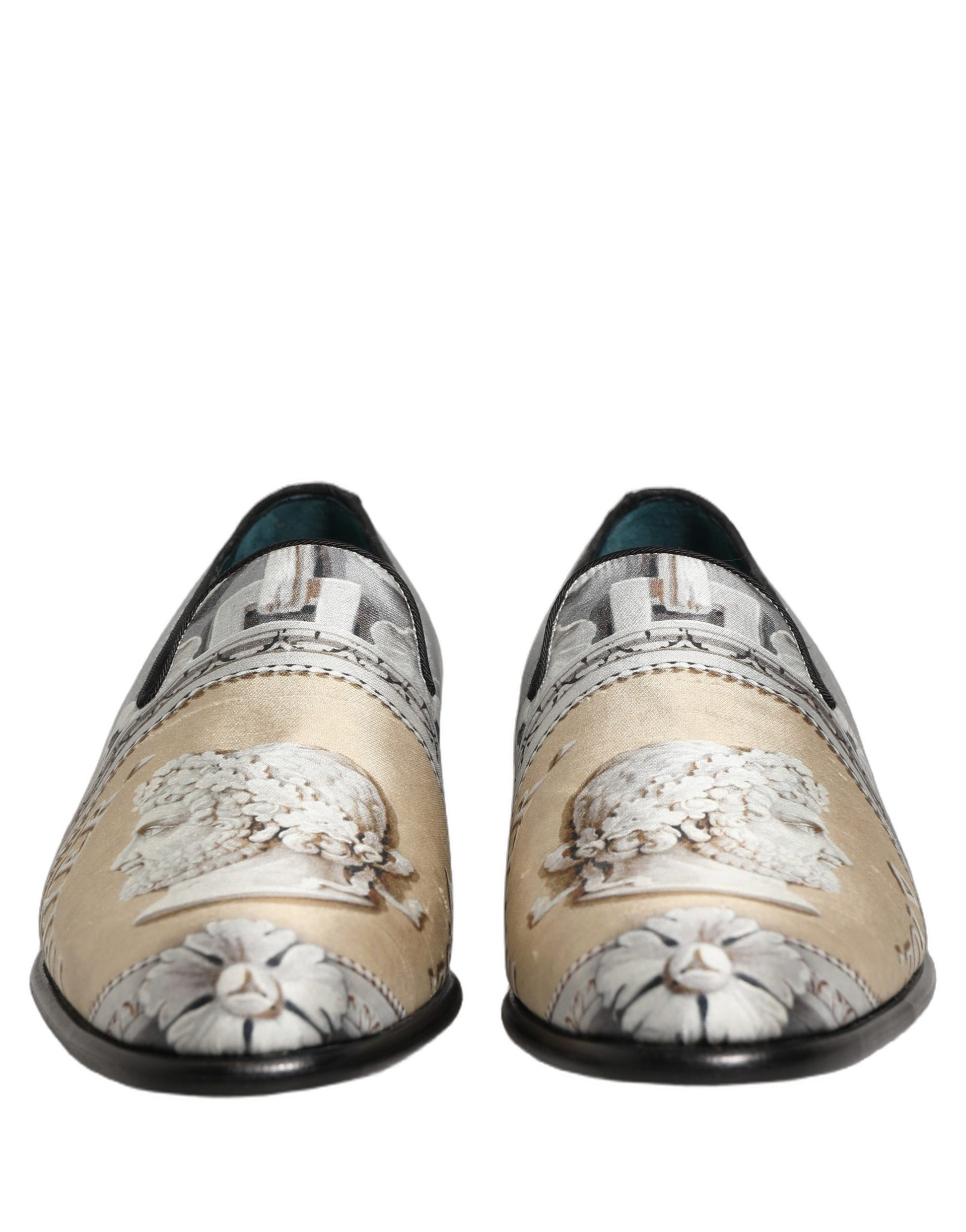 Dolce & Gabbana Multicolor Roman Slip On Dress Loafers Shoes Curated Luxury Accessories by Orvyn