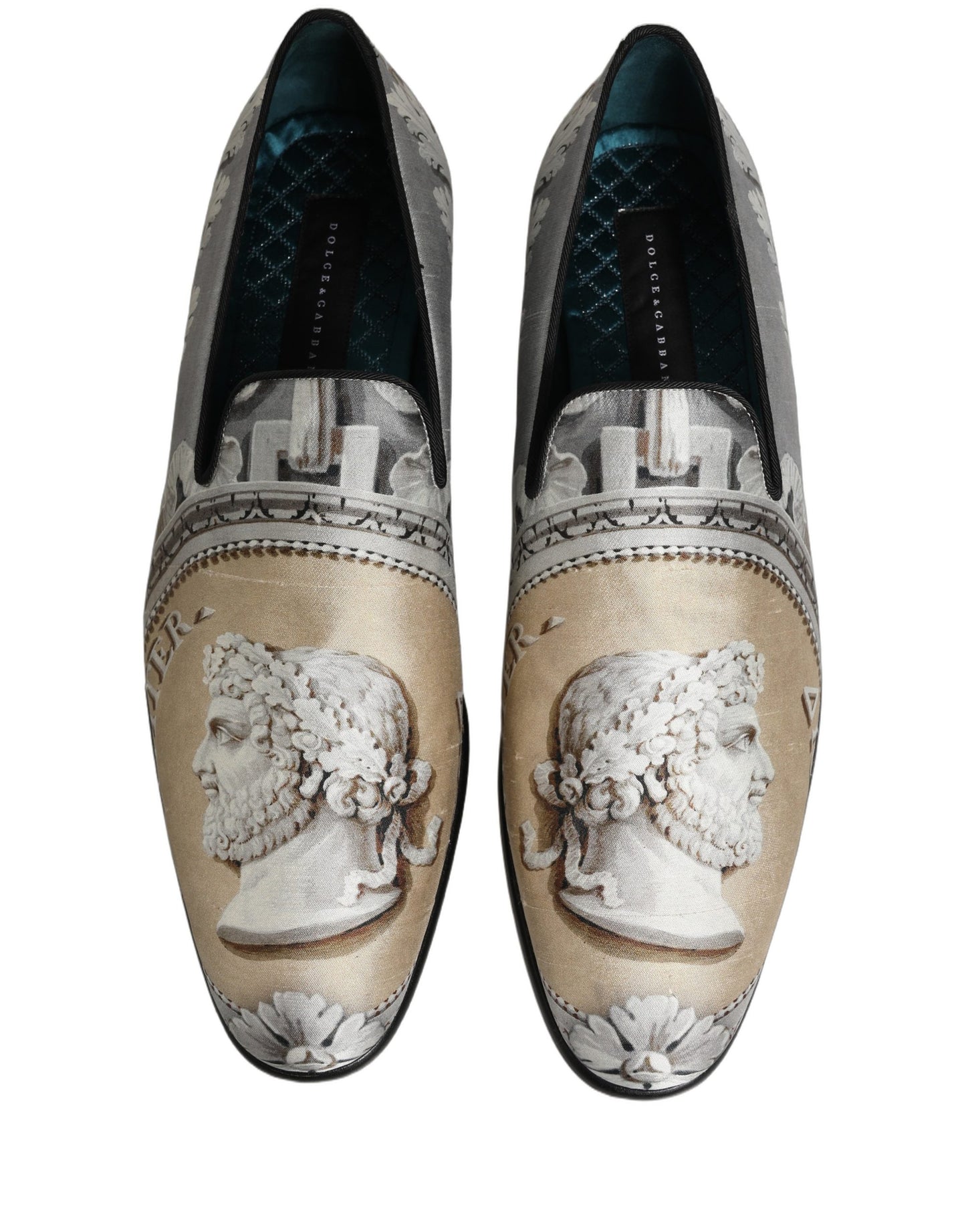 Dolce & Gabbana Multicolor Roman Slip On Dress Loafers Shoes Curated Luxury Accessories by Orvyn