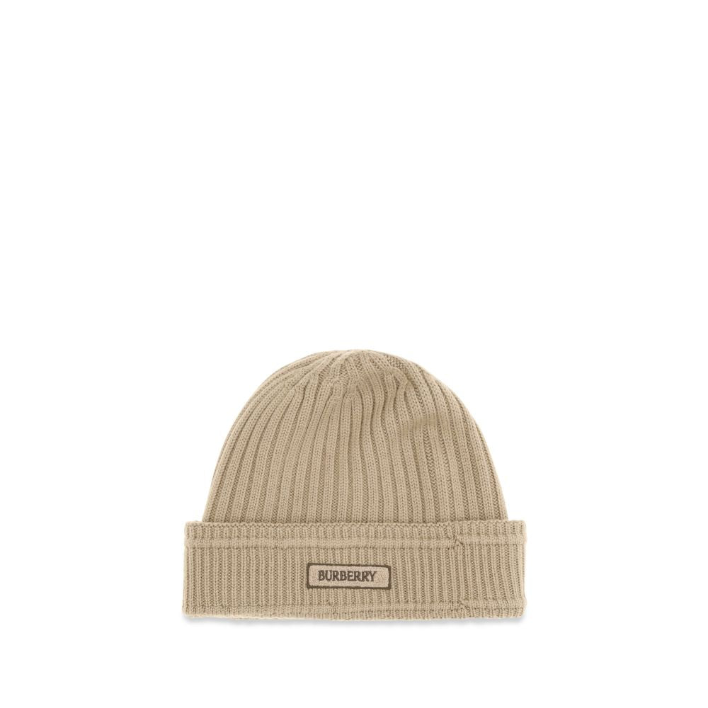 Burberry Beige Wool Oves Aries Beanie Curated Luxury Accessories by Orvyn
